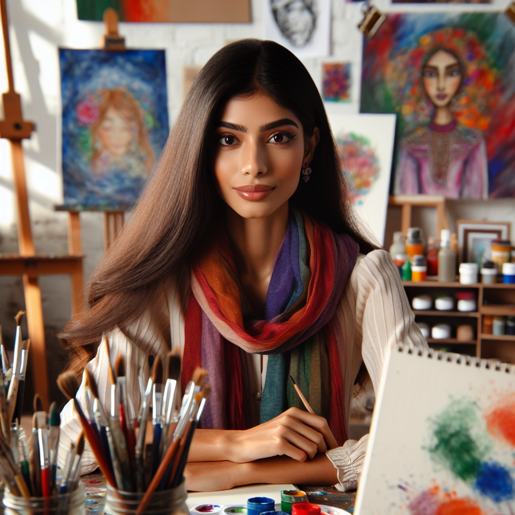 A portrait of Emily White, an artist